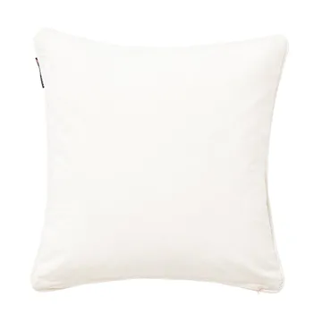 Logo Organic Cotton Canvas cushion cover 50x50 cm - White - Lexington