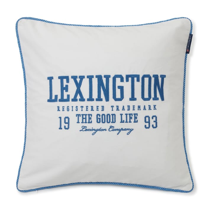 Logo Twill pillowcase 50x50 cm, White-blue Lexington