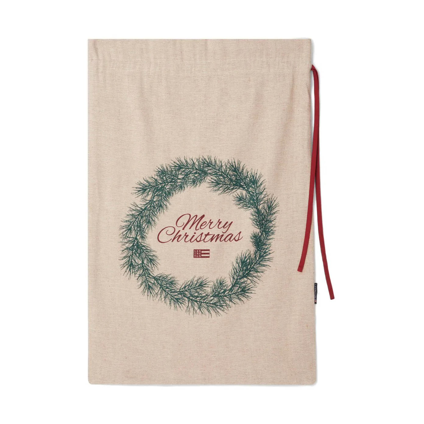 Merry Christmas Jute Cotton Christmas present sack 65x95 cm, Naturalal Lexington