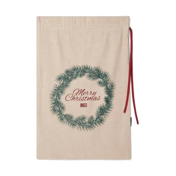 Merry Christmas Jute Cotton Christmas present sack 65x95 cm - Naturalal - Lexington