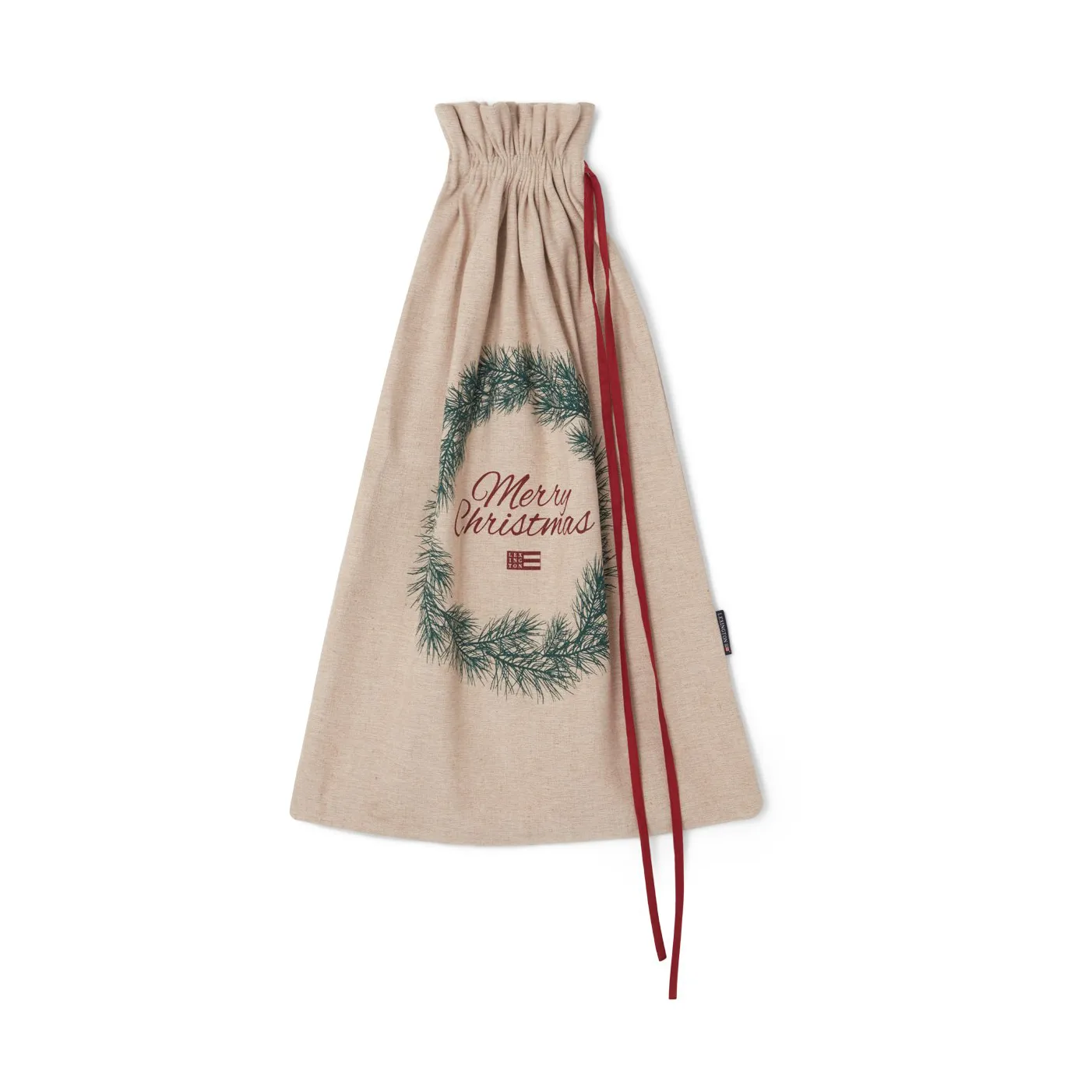 Merry Christmas Jute Cotton Christmas present sack 65x95 cm, Naturalal Lexington