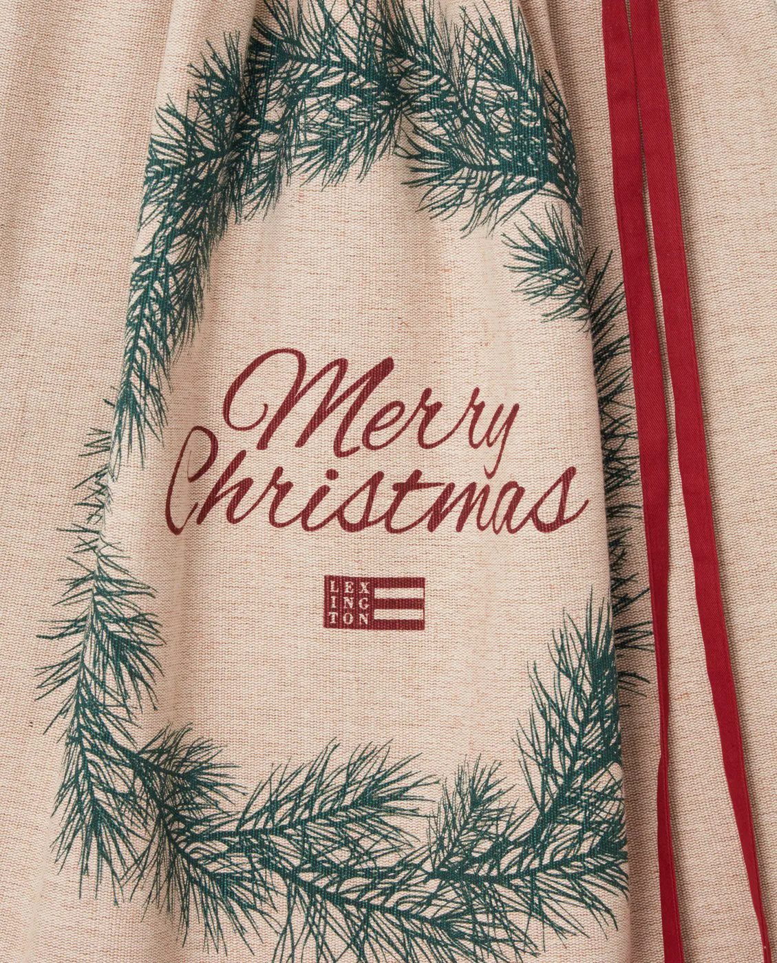 Merry Christmas Jute Cotton Christmas present sack 65x95 cm, Naturalal Lexington