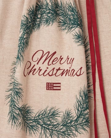 Merry Christmas Jute Cotton Christmas present sack 65x95 cm - Naturalal - Lexington