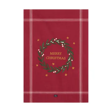 Merry Christmas Org Cotton kitchen towel 50x70 cm - Red-Light beige - Lexington
