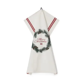 Merry Christmas Org Cotton kitchen towel 50x70 cm - White-red-green - Lexington