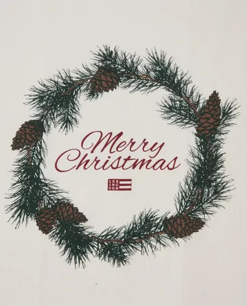 Merry Christmas Org Cotton kitchen towel 50x70 cm - White-red-green - Lexington