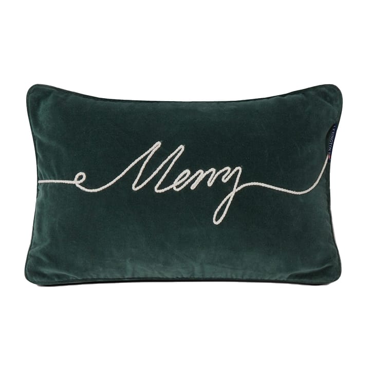 Merry Cotton Velvet cushion 30x50 cm - Green - Lexington