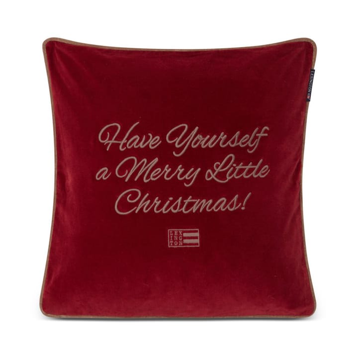 Merry Little Org Cotton Velvet pillowcase 50x50 cm, Red-beige Lexington