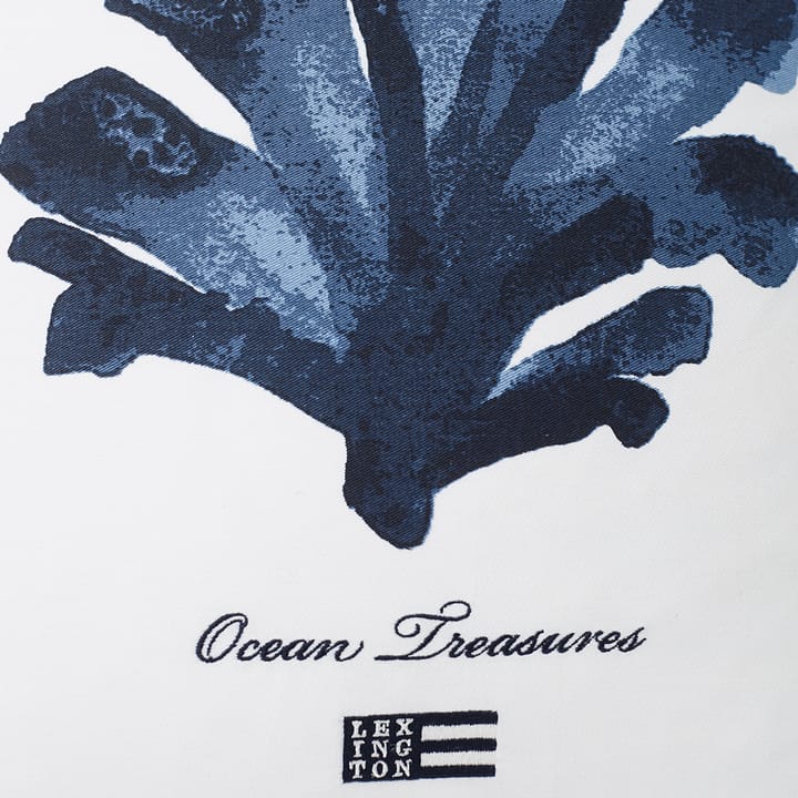 Ocean Treasures Twill pillowcase 50x50 cm - White-blue - Lexington