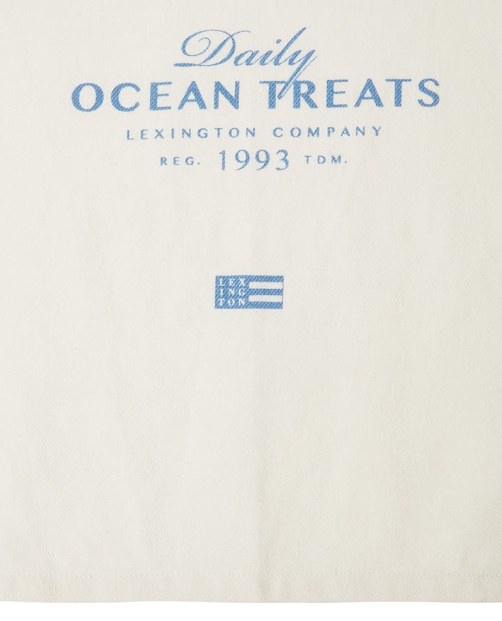 Ocean treats printed Cotton kitchen towel 50x70 cm, White Lexington