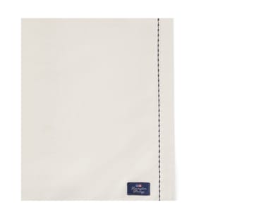 Org Cotton Oxford placemat stitches 40x50 cm - Beige-dark grey - Lexington