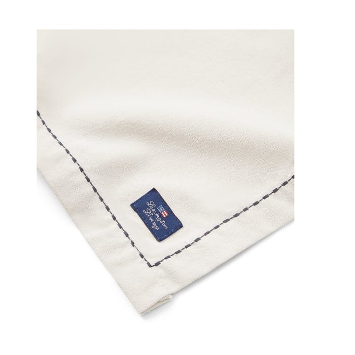 Org Cotton Oxford placemat stitches 40x50 cm - Beige-dark grey - Lexington
