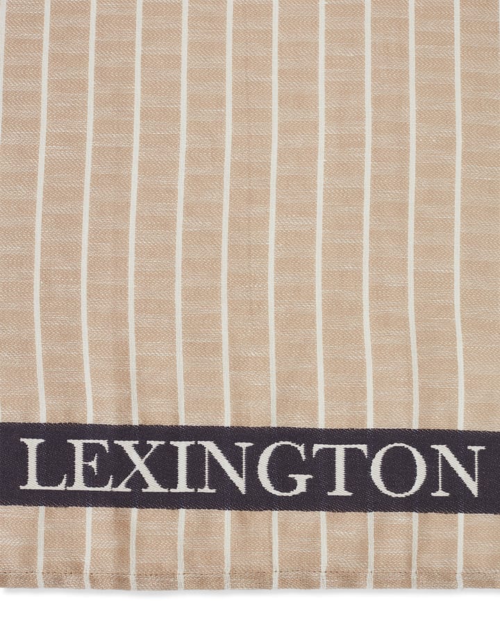 Organic Cotton Linen Jacquard kitchen towel 50x70 cm - Beige-dark gray - Lexington