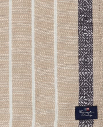 Organic Cotton Linen Jacquard napkin 50x50 cm - Beige-dark gray - Lexington
