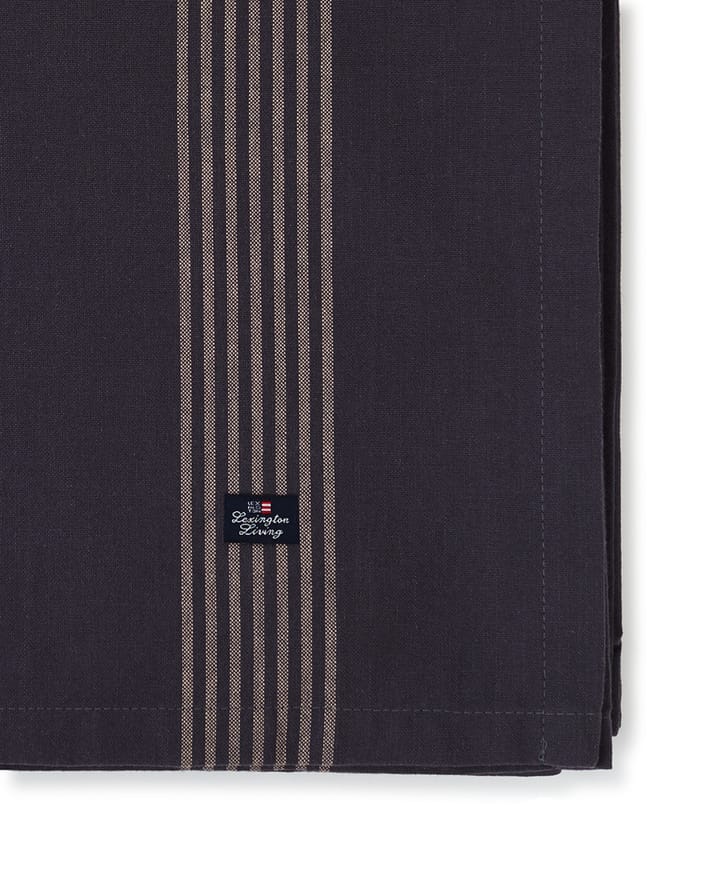Organic Cotton Oxford table cloth 150x250 cm - Dark gray-beige - Lexington