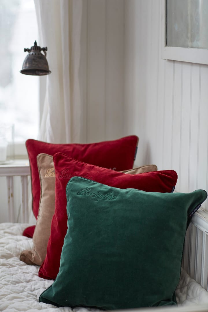 Organic Cotton Velvet pillowcase 50x50 cm, Green Lexington
