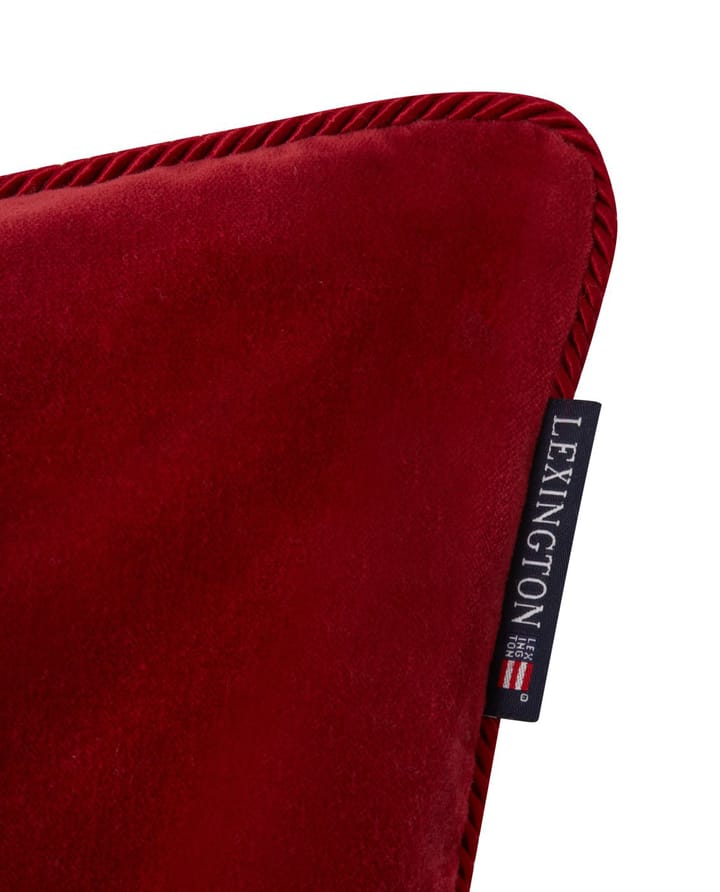 Organic Cotton Velvet pillowcase 50x50 cm, Red Lexington