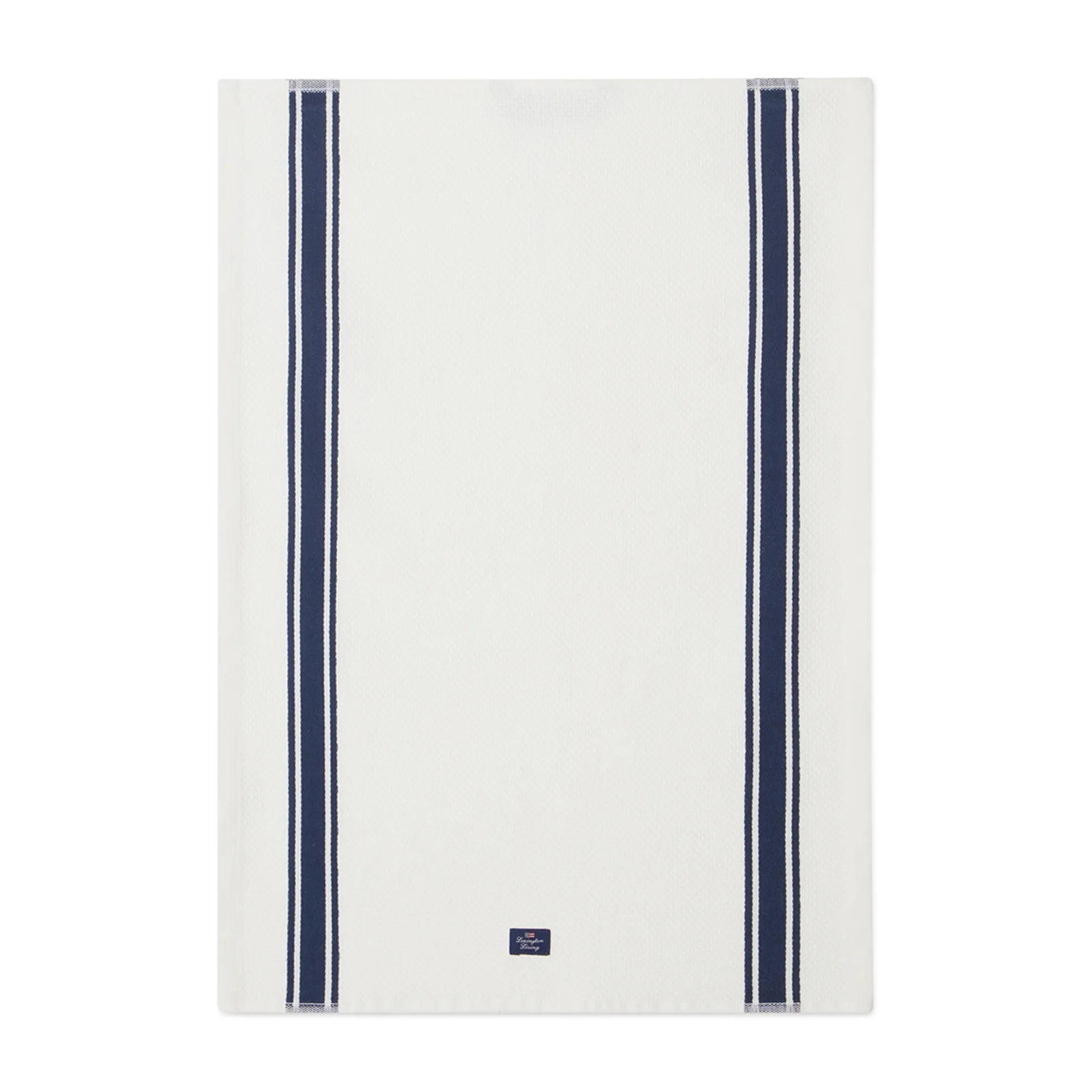 Organic Cotton Waffle Kitchen Towel 50x70 cm, White-Dark blue Lexington