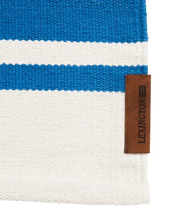 Organic Striped Cotton entrace rug 80x220 cm - Blue-white - Lexington