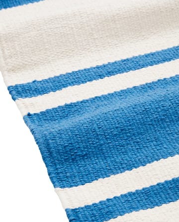 Organic Striped Cotton entrace rug 80x220 cm - Blue-white - Lexington