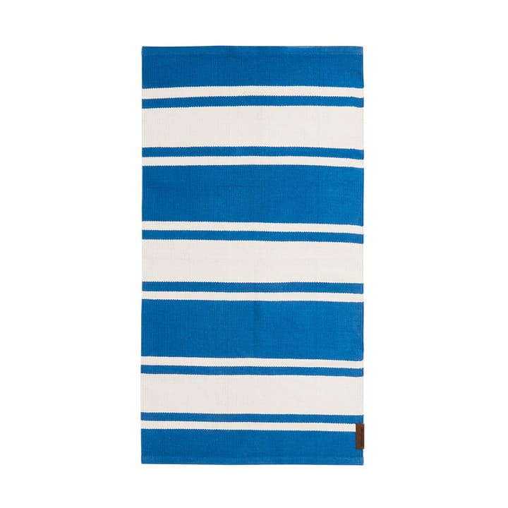 Organic Striped Cotton rug 170x240 cm - Blue-white - Lexington