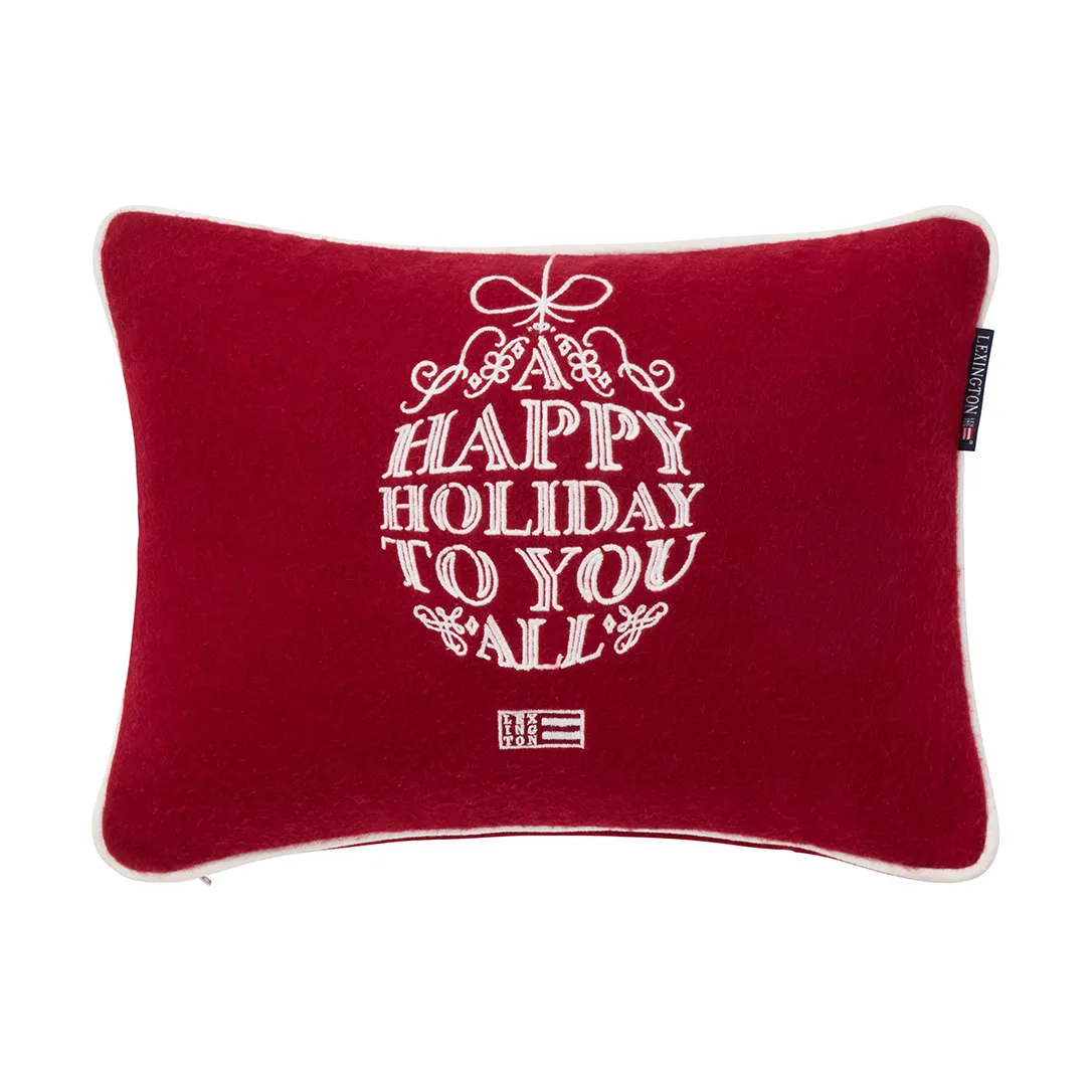 Ornament wool mix cushion 30x40 cm, Red-white Lexington