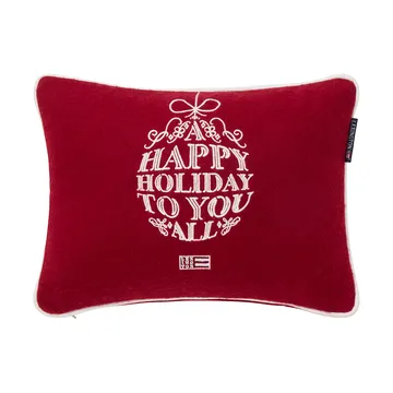 Ornament wool mix cushion 30x40 cm - Red-white - Lexington