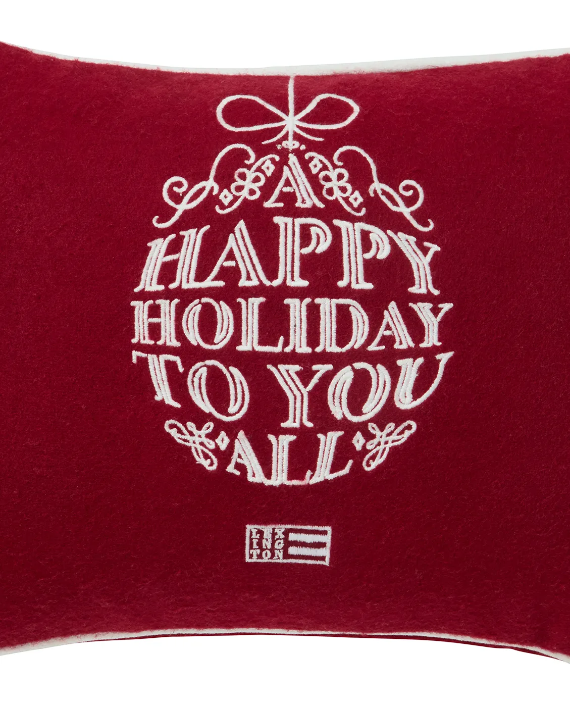 Ornament wool mix cushion 30x40 cm, Red-white Lexington