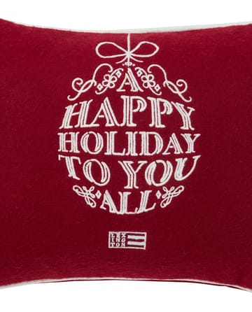 Ornament wool mix cushion 30x40 cm - Red-white - Lexington