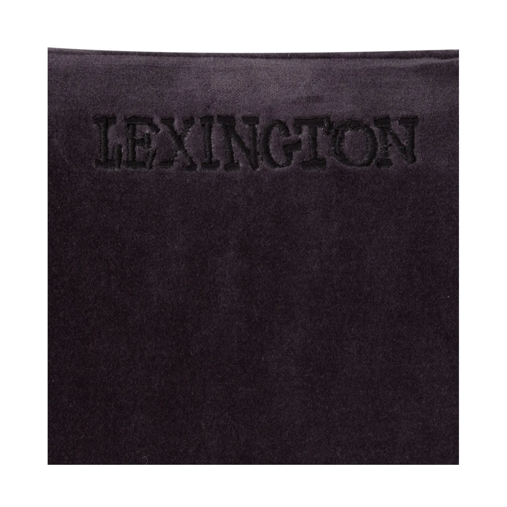 Patched Organic Cotton Velvet cushion cover 50x50 cm, Dark grey-light beige Lexington