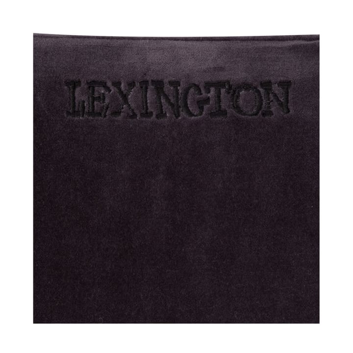Patched Organic Cotton Velvet cushion cover 50x50 cm, Dark grey-light beige Lexington