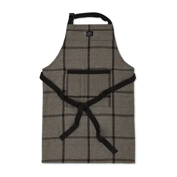 Pepita Check Cotton Linen apron - Dark Grey-beige - Lexington