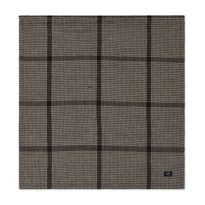 Pepita Check Cotton Linen fabric napkin 50x50 cm - Dark Grey-beige - Lexington