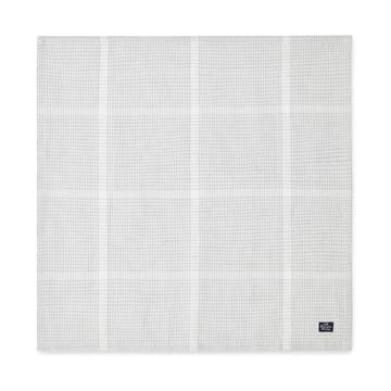 Pepita Check Cotton Linen fabric napkin 50x50 cm - White-light grey - Lexington