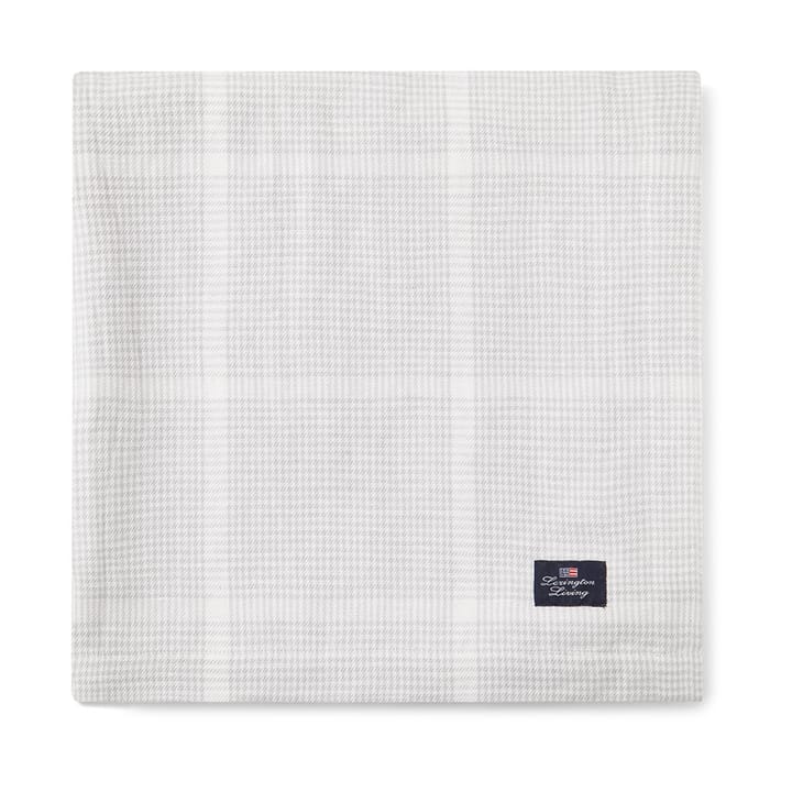 Pepita Check Cotton Linen tablecloth 150x250 cm - White-light grey - Lexington
