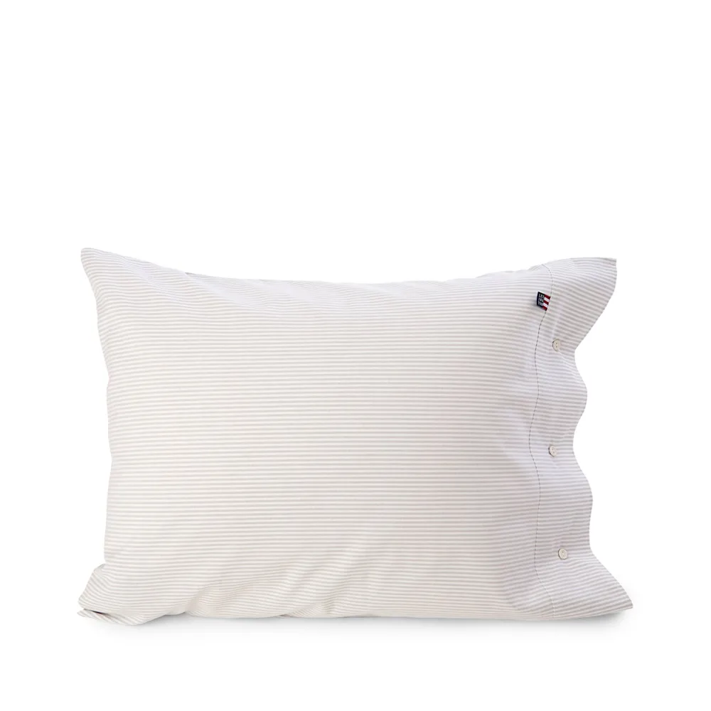 Pin Point pillowcase, Grey/white Lexington