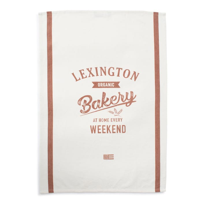 Printed Cotton Twill kitchen towel 50x70 cm - off white-brown - Lexington