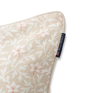 Printed Flower Cotton Canvase cushion cover 50x50 cm - light beige-pink - Lexington