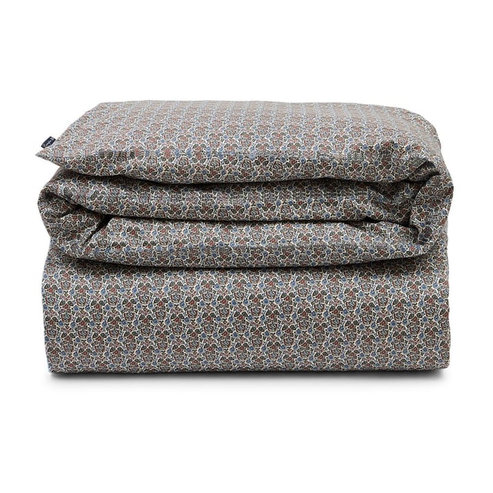 Printed flowers cotton duvet cover 220x220 cm - Beige Multi - Lexington