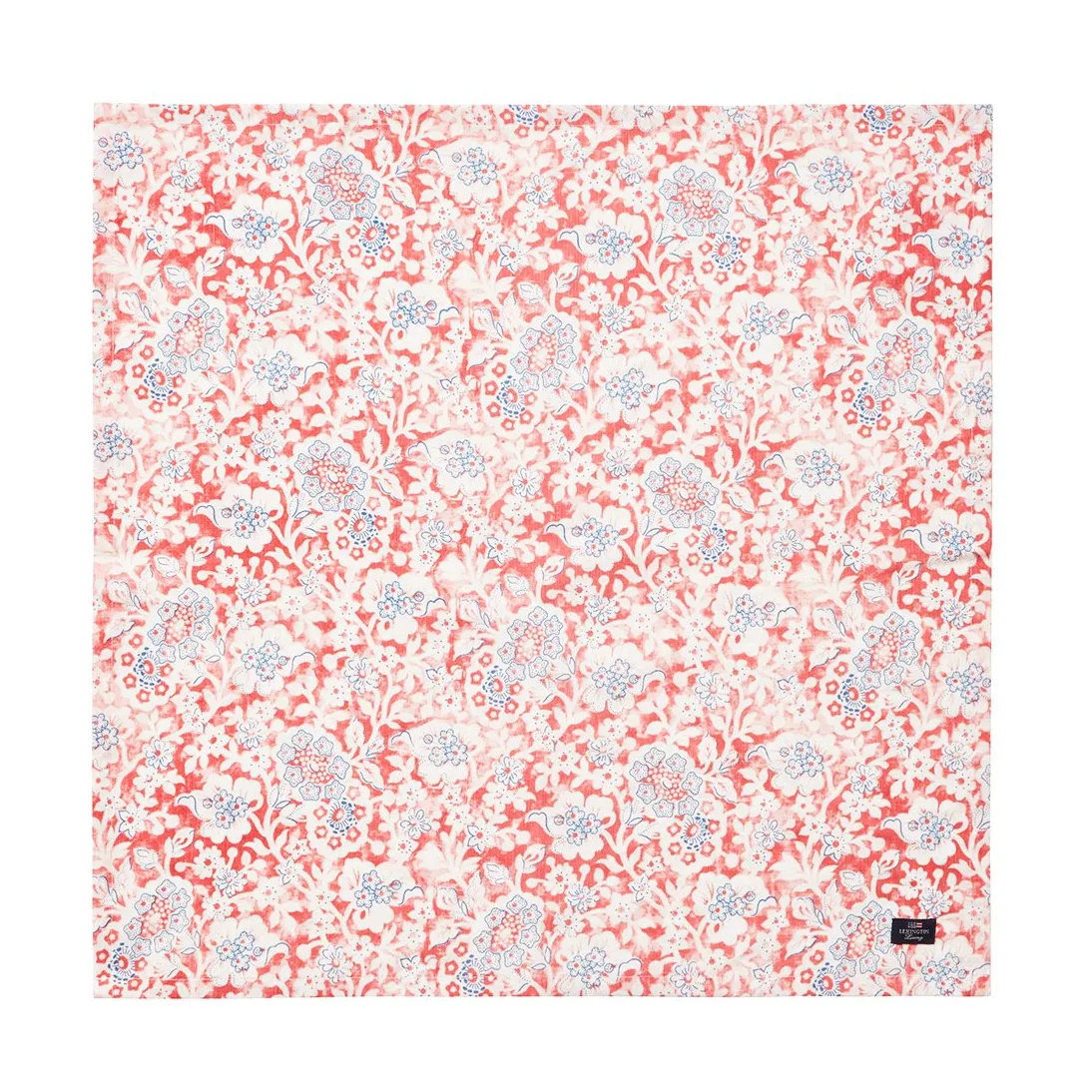 Printed Flowers Recycled Cotton fabric napkin 50x50 cm, Coral Lexington
