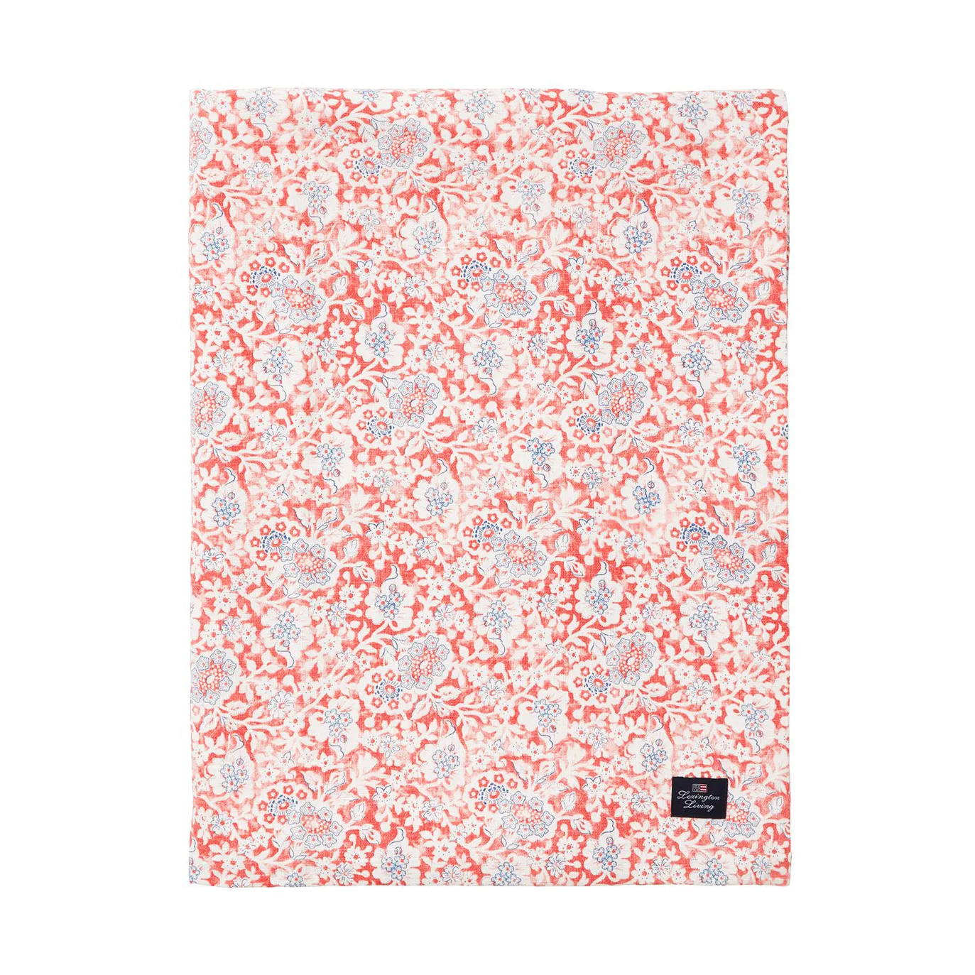 Printed Flowers Recycled Cotton tablecloth 150x350 cm, Coral Lexington
