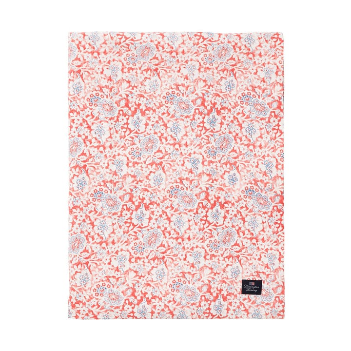 Printed Flowers Recycled Cotton tablecloth 150x350 cm - Coral - Lexington