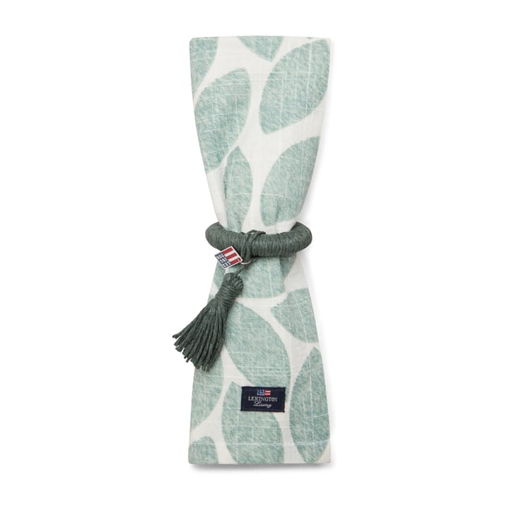 Printed Leaves fabric napkin 50x50 cm - Green - Lexington