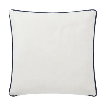 Printed Logo Recycled Cotton Cushion Cover 50x50 cm - White - Lexington