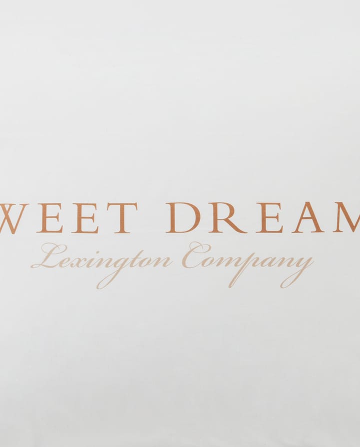 Printed Sweet Dreams Poplin pillowcase 50x60 cm, White Lexington