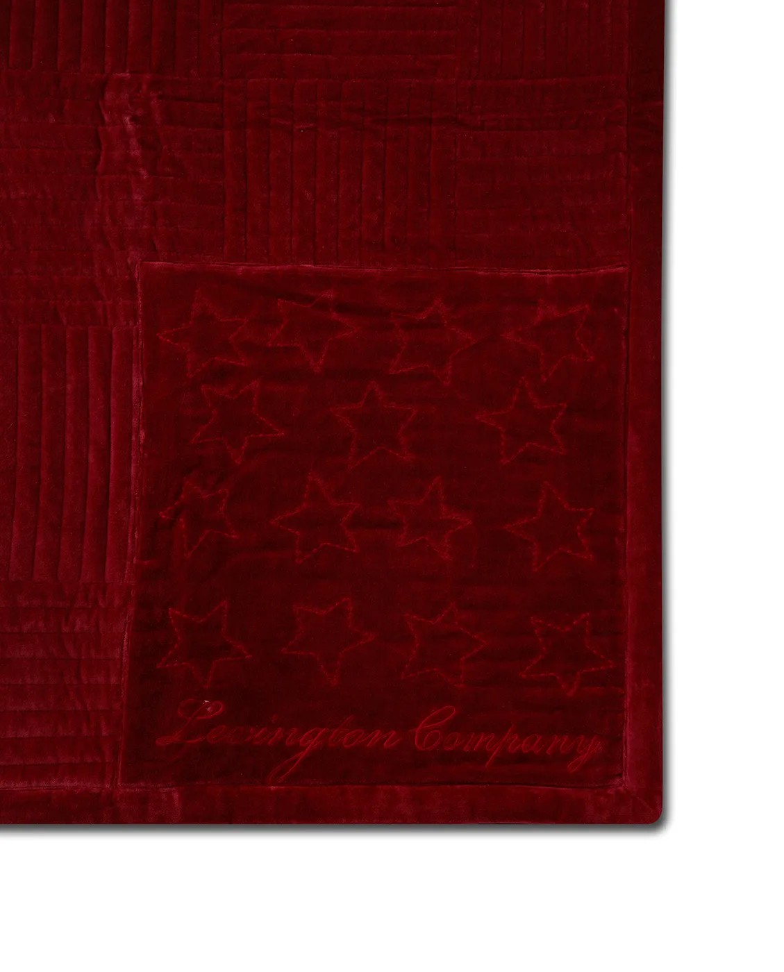 Quilted Cotton Velvet Star throw 160x240 cm, Red Lexington