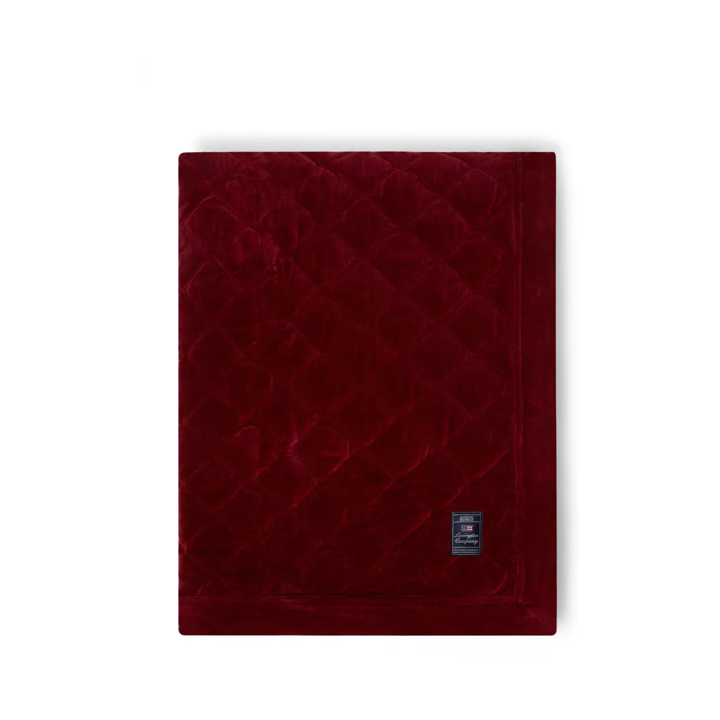 Quilted Organic Cotton Velvet bedspread 240x260 cm, Red Lexington