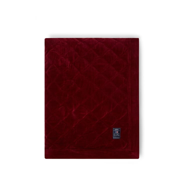 Quilted Organic Cotton Velvet bedspread 240x260 cm - Red - Lexington
