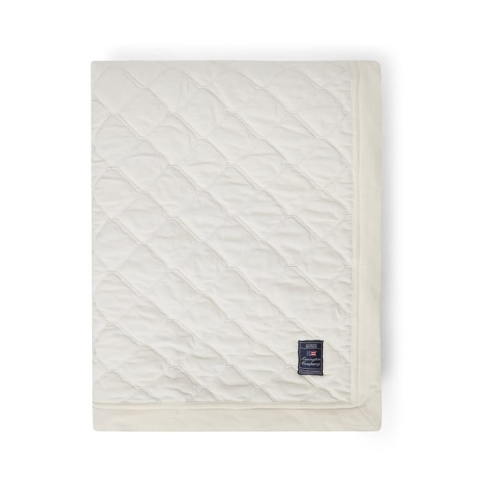 Quilted Organic Cotton Velvet bedspread 240x260 cm - Snow white - Lexington