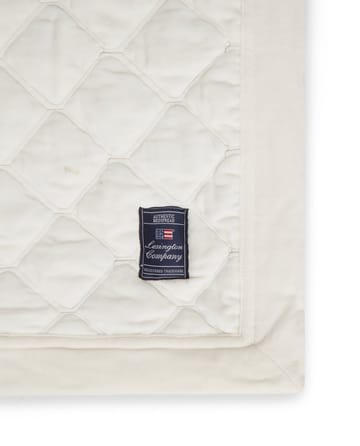 Quilted Organic Cotton Velvet bedspread 240x260 cm - Snow white - Lexington